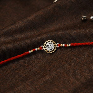 Divine Om Silver Rakhi