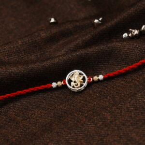 Shree Ganesha Silver Rakhi