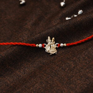 Radha Krishna Silver Rakhi