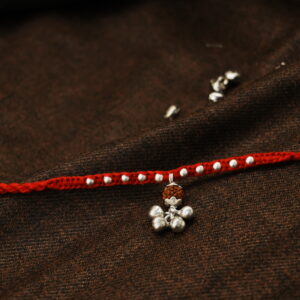 Sterling Silver Rudraksha Bhabhi Rakhi