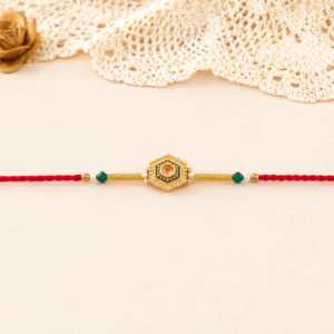 Royal Hexa Stone Rakhi
